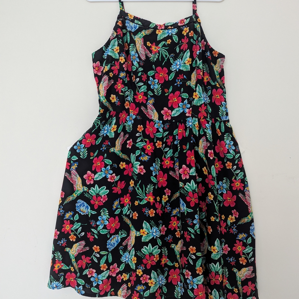 Old Navy Blue and Pink Sleeveless Mini Sundress